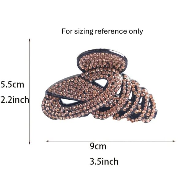 Crystal Rhinestone Hair Claw Clip – Strong Hold Vintage Hair Accessory for Women - Picture 2 of 2